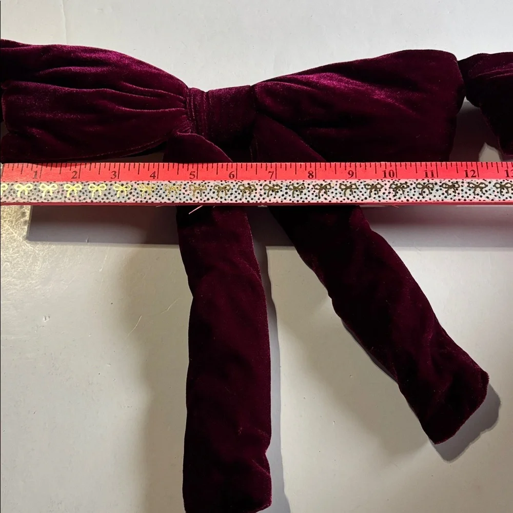 Velvet Bow Garland Wine Bow Garland Bendable Bow Garland Rich Ralph Lauren Vibe